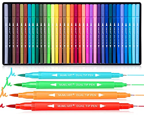 35 Double-Tipped Markers for Adult Coloring
