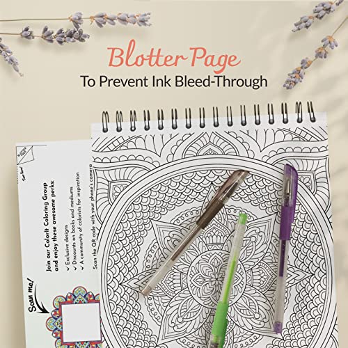 ColorIt Mandalas Coloring Book: 50 Designs, Spiral Bound