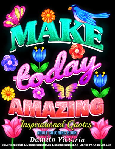 Inspirational Quotes Adult Coloring Book: 50 Motivational Sayings