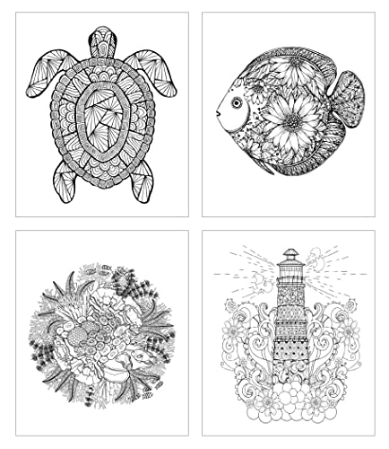 ZOCO Adult Coloring Gift Pack: 3 Books + Colored Pencils