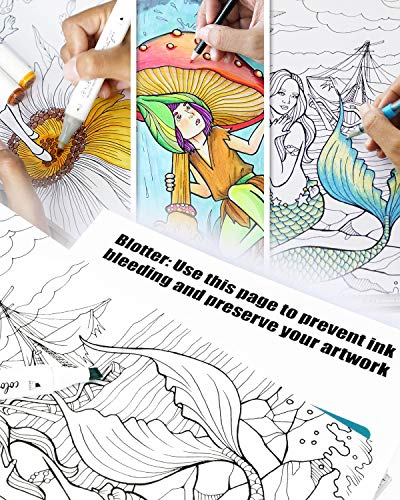 Mythical & Fantasy Coloring Book - 50 Original Hand Drawn Designs