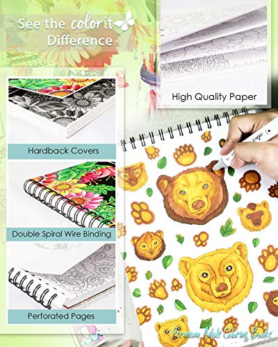 Nature-inspired Adult Coloring Book: 50 Original Hand-drawn Designs