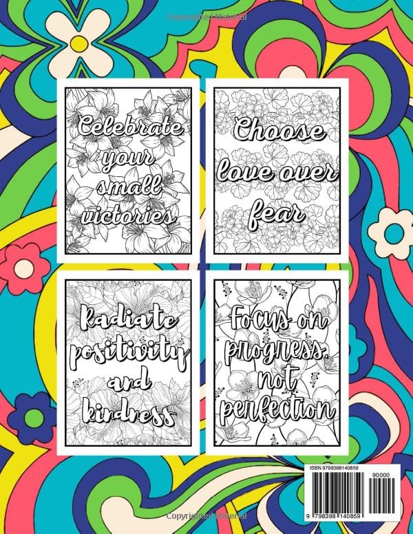 Motivational Adult Coloring Book with Relaxing Patterns