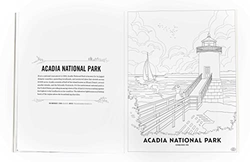 National Parks Coloring Book: Artful Awe for Adults