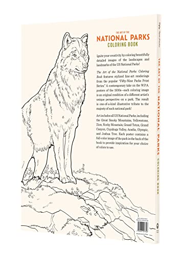 National Parks Coloring Book: Artful Awe for Adults