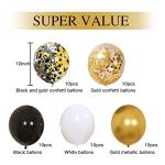 Black Gold Confetti Balloons – 50 Pack 12 Inch