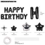 Happy Birthday Banner with Star Balloons Set