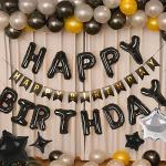 Happy Birthday Banner with Star Balloons Set