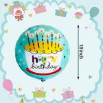 24 Pack Happy Birthday Foil Balloons - 12 Styles