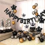Happy Birthday Banner with Star Balloons Set