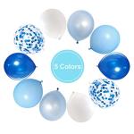 Royal Blue Confetti Balloons, 50-Pack for Parties