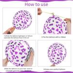 50PCS Pink Purple Metallic & Confetti Balloons