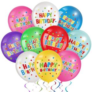 Colorful 45-Pc Happy Birthday Latex Balloon Set