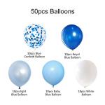 Royal Blue Confetti Balloons, 50-Pack for Parties