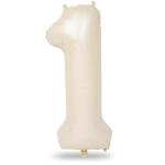 40 Inch Beige Number 1 Balloon for Birthdays