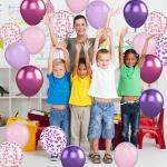 50PCS Pink Purple Metallic & Confetti Balloons