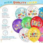 Colorful 45-Pc Happy Birthday Latex Balloon Set