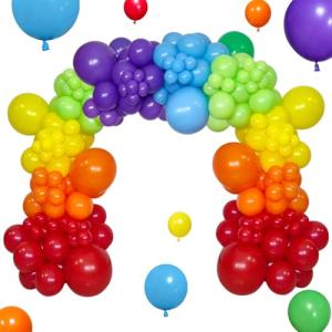 Colorful Rainbow Balloon Arch Kit for Celebrations