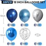 Blue and Silver Balloon Set for Special Occasions