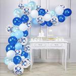 Royal Blue Confetti Balloons, 50-Pack for Parties