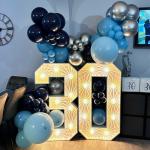 Blue and Silver Balloon Set for Special Occasions