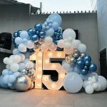 Blue and Silver Balloon Set for Special Occasions