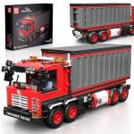 Mould King Red Container Truck Building Set
