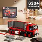 Mould King Red Container Truck Building Set