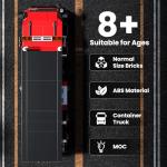 Mould King Red Container Truck Building Set