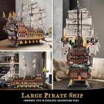 Large Pirate Ship Building Blocks Set for Kids