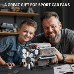 V8 Engine Building Blocks Set for Kids & Adults