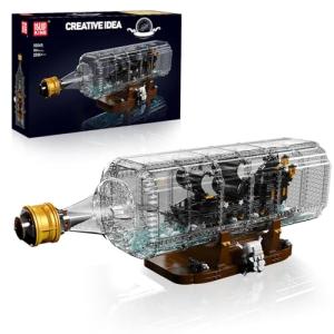 Mould King Pirate Ship in Bottle Building Set