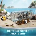 Mould King Pirate Ship in Bottle Building Set