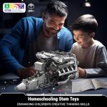 Mini V8 Twin Turbo Engine Model Kit