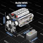 Mould King V8 Engine Model Kit for Kids & Adults