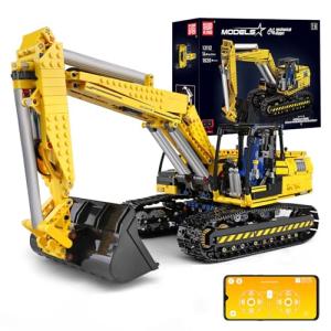 Remote Control Excavator Building Set for Kids