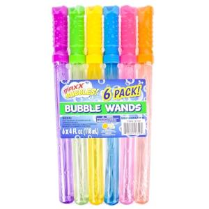 Sunny Days 6 Pack Bubble Wands for Kids
