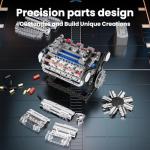 Mould King V8 Engine Model Kit for Kids & Adults