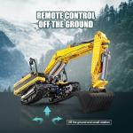 Remote Control Excavator Building Set for Kids