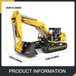 Remote Control Excavator Building Set for Kids