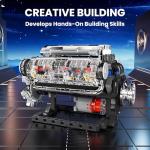 Mould King V8 Engine Model Kit for Kids & Adults