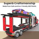 Sports Car Transporter Building Toy Set for Kids