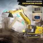 Remote Control Excavator Building Set for Kids
