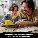 Remote Control Excavator Building Set for Kids