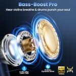 Bluetooth Wireless Earbuds with Deep Bass and Case