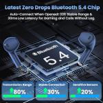 Bluetooth Wireless Earbuds with Deep Bass and Case