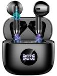 Bluetooth Wireless Earbuds with LED Display and Mic