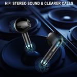 Bluetooth Wireless Earbuds with LED Display and Mic