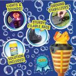 Tiki Torch Bubble Machine with Lights and Music