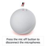 Amazon Echo – Premium Sound Alexa Speaker, Glacier White